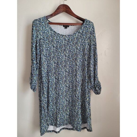 J Jill‎ Tunic Womens Small Wearable Collection 3/4 Sleeve Relaxed Fit Top - Picture 2 of 8